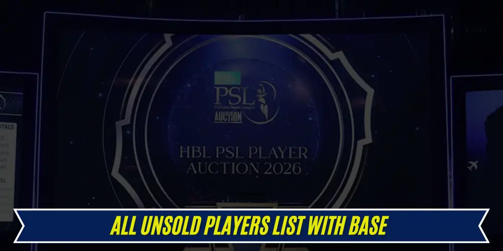 List of Unsold Players in PSL 2026 Auction